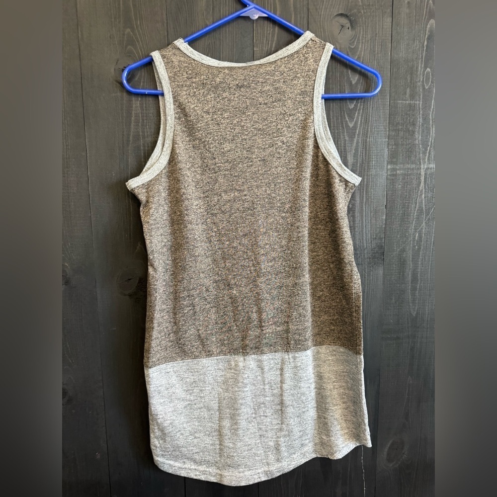 Burnside Gray and Brown Sleeveless Tank Top - Picture 2 of 3